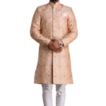 Lucknowi Heavy Embroidered Light Pink Royal Sherwani | Elegant Ethnic Wear | Jaipurio